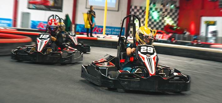 Challenge someone to a race at K1 Indoor Karting
